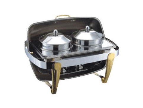 YLQH023 gold-plated square flip-open soup surnace