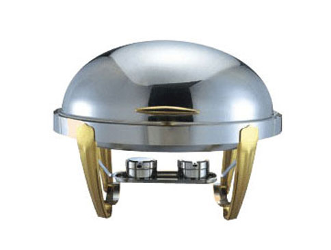 YLQH025 stainless steel gold-plated egg shaped flip-open meal furnace