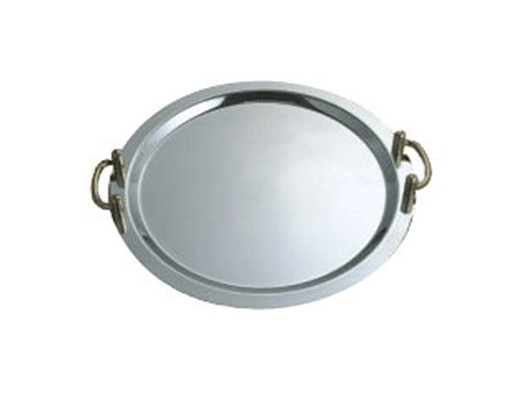 YLQH102 stainless steel round mirror basin with ear