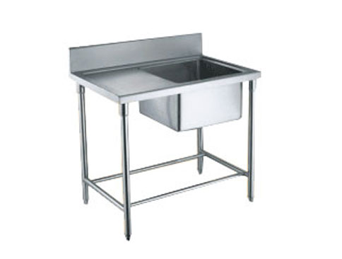 YLQQ002 (assembled)single basin stainless steel rinse table