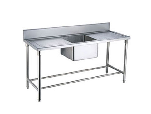 YLQQ006 (assembled) stainless steel two-basin rinse table