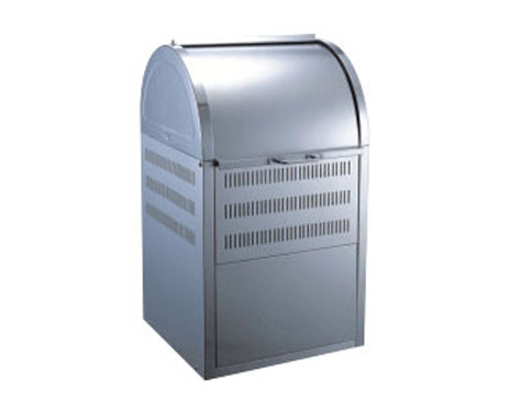 YLQP033 stainless steel (semi-flip) garbage can